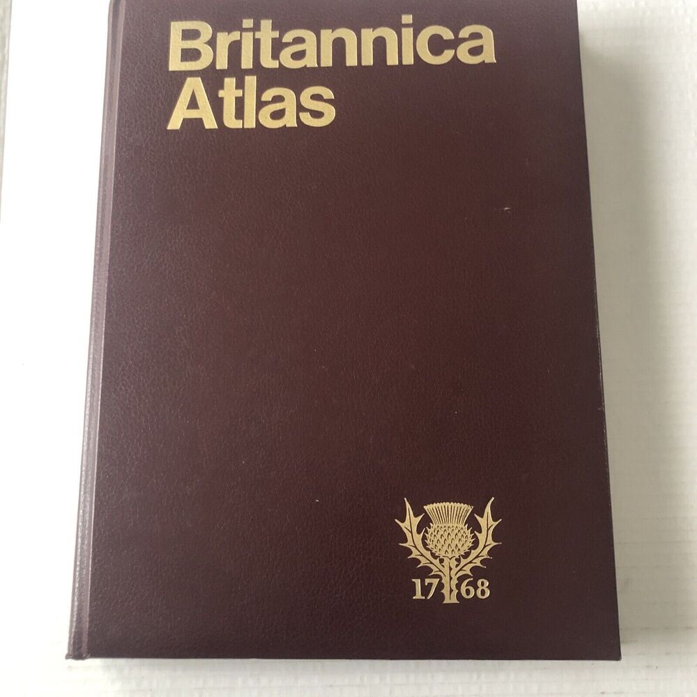 Britannica Atlas Vintage Collectible Book